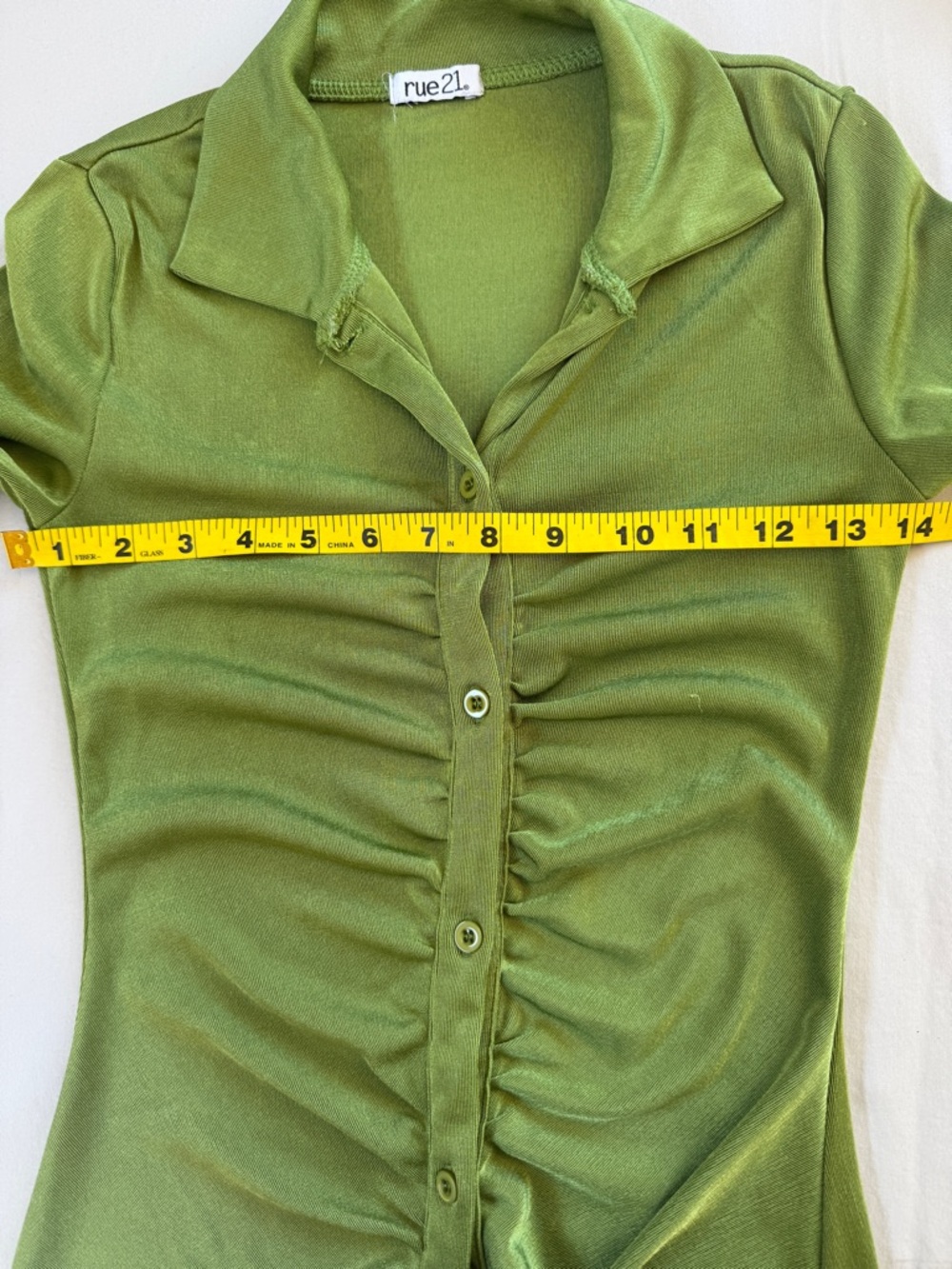 Rue21 Green Ruched Mini Dress - Picture 9 of 13